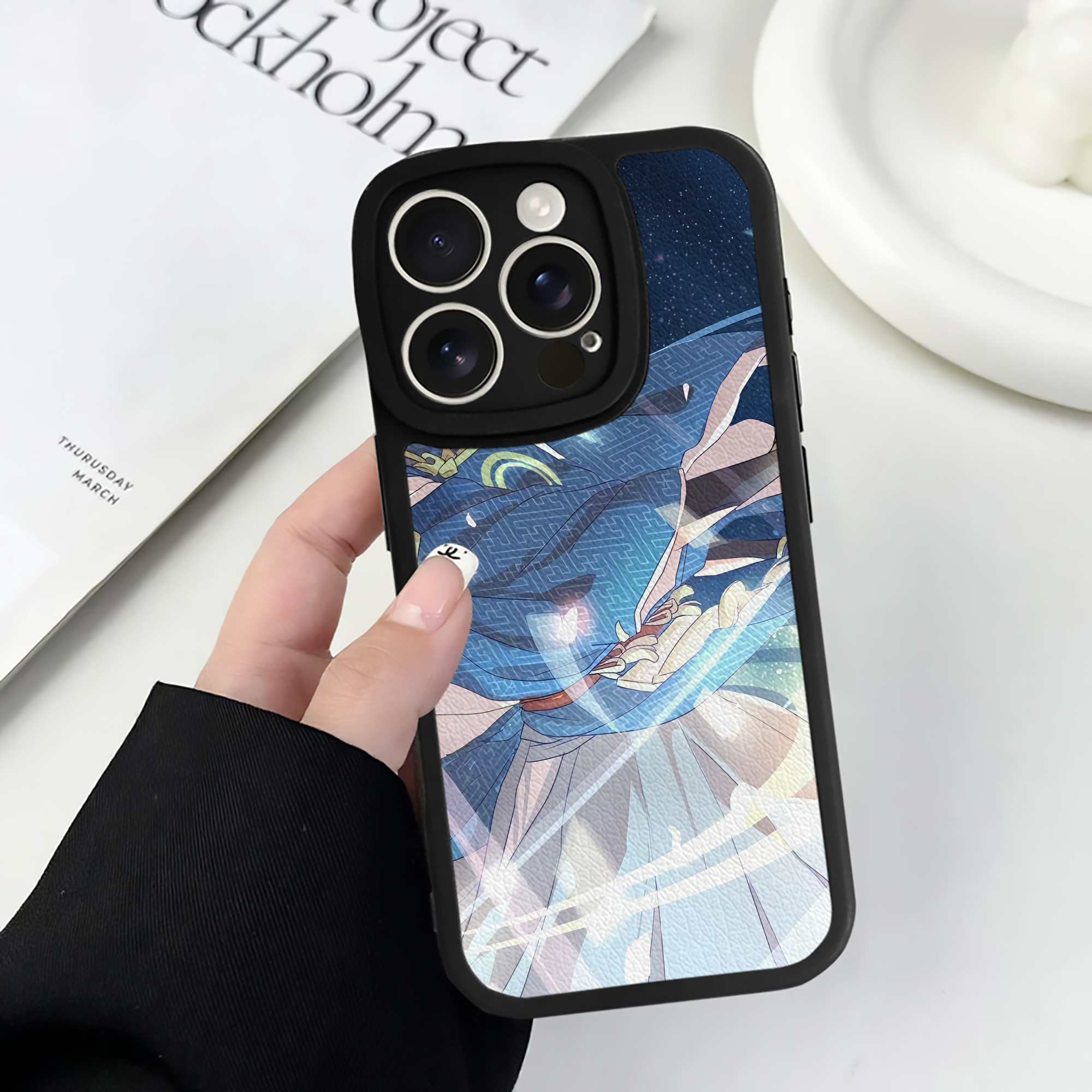 （画像用） 刀剣乱舞 Touken Ranbu 【iPhone 16シリーズ対応】シリコンスマホケース（レザー調） 材質：シリコン